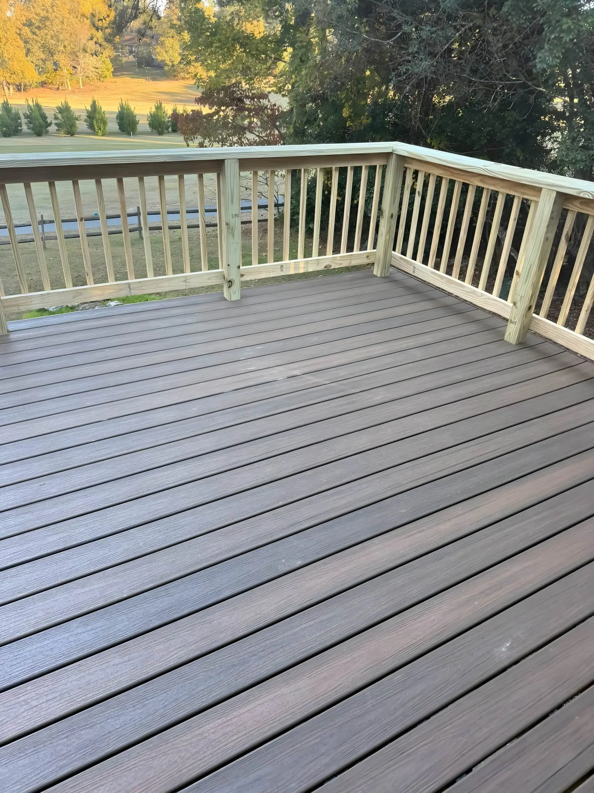 Composite deck overlooking a golf course